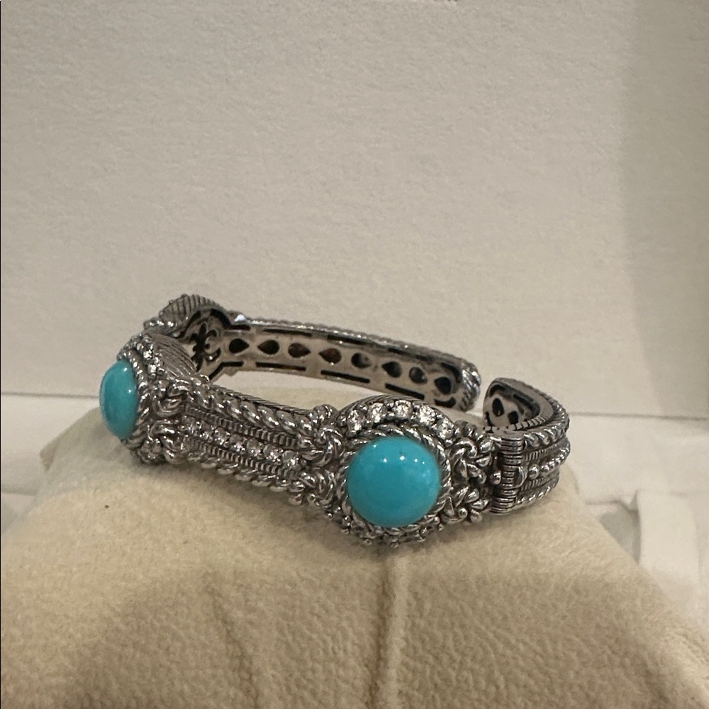 Judith Ripka Turquoise cuff bracelet - Picture 2 of 4